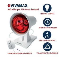   Infralámpa extra funkciókkal: szabályzóval és időzítővel 150 W-os izzóval - Vivamax