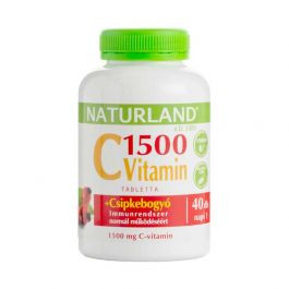 1500 mg C-vitamin + csipkebogyó-kivonat tabletta 40 db - Naturland