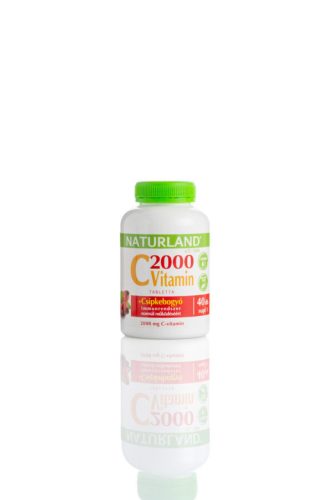 2000 mg C-vitamin + csipkebogyó-kivonat tabletta 40 db - Naturland