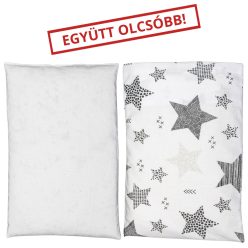   Sópárna huzattal nagy 20x29 cm Szürke csillagok - Náthastopshop