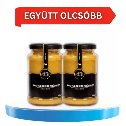 BeoBee Propoliszos krémméz üvegben 2 db-os NAGY csomag - 2x500g