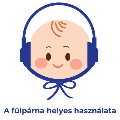 Fejre köthető fülpárna szett: huzat 1-3 év Szürke alapon fehér csillagos +2 fülpárna természetes parajdi sóval töltve