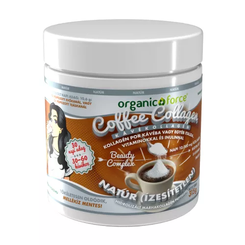 NATÚR Coffee Collagen – Kávékollagén, Kollagén por kávéba vagy egyéb italba vitaminokkal