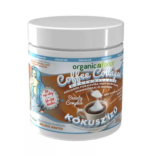 KÓKUSZ ízű Coffee Collagen – Kávékollagén, Kollagén por kávéba vagy egyéb italba vitaminokkal