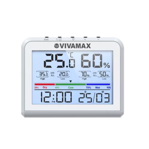 Páratartalom- és hőmérő