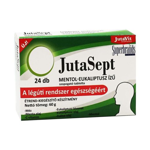 JutaSept mentol-eukaliptusz ízű 24 db szopogató tabletta