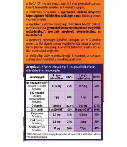 BioCo Ovi Vitamin 90db rágótabletta 3-6 éveseknek