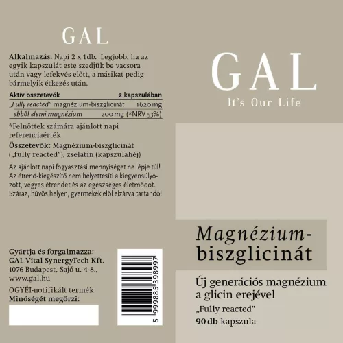 GAL Magnézium-biszglicinát 90 kapszula