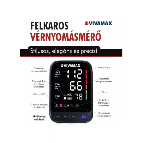 V33 Felkaros vérnyomásmérő - Vivamax