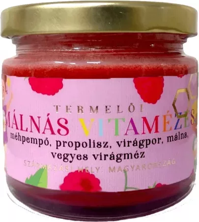 Termelői Málnás Vitamézes 230g