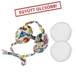   Fejre köthető fülpárna szett: huzat 3-5 év Új Dínós +2 fülpárna természetes parajdi sóval töltve