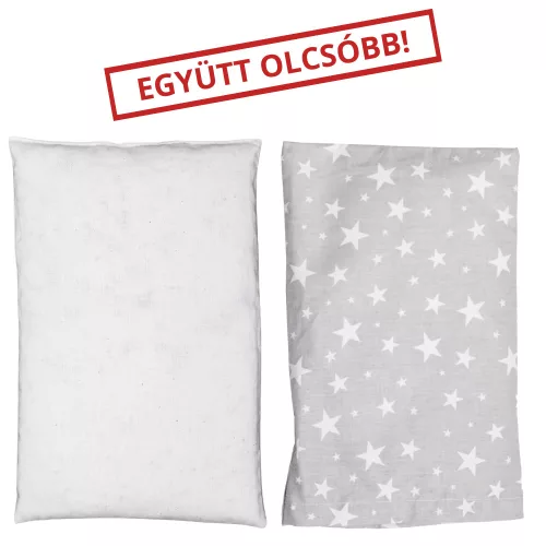 Sópárna huzattal nagy 20x29 cm Szürke alapon fehér csillagok - Náthastopshop