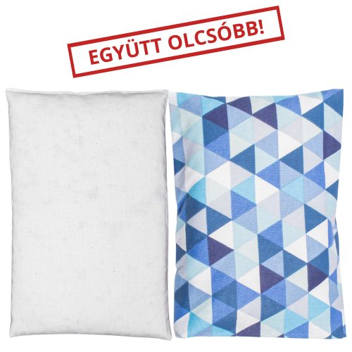 Sópárna huzattal nagy 20x29 cm Kék háromszögek - Náthastopshop