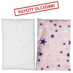   Sópárna huzattal nagy 20x29 cm Rózsaszín alapon kék csillagok - Náthastopshop