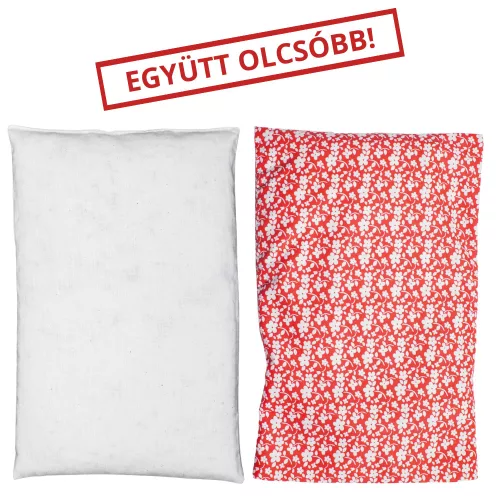 Sópárna huzattal nagy 20x29 cm piros virágmintás - Náthastopshop