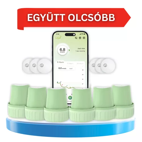  Linx CGM önellenőrző, szöveti cukorszint monitorozó szenzor 3 hónapra (6 db)